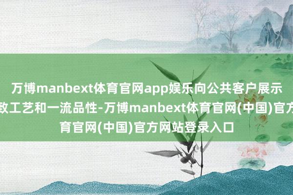 万博manbext体育官网app娱乐向公共客户展示公司居品的极致工艺和一流品性-万博manbext体育官网(中国)官方网站登录入口