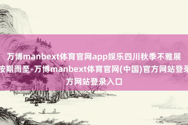 万博manbext体育官网app娱乐四川秋季不雅展指南按期而